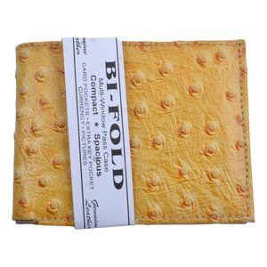 Genuine Handcrafted Faux Ostrich Leather Billfold